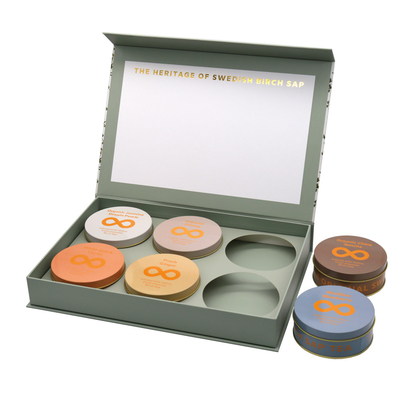 Custom Magnetic Luxury Tin Tea Set Packaging Gift Box