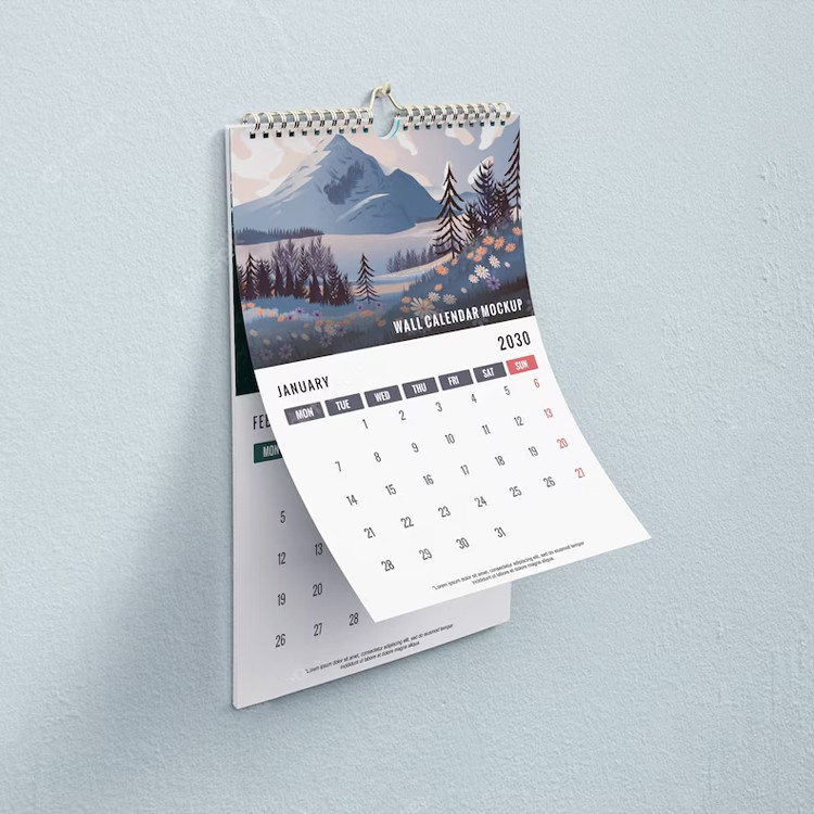 365 Days Desk Wall Calendar Customized OEM Art Paper Printing Calendar